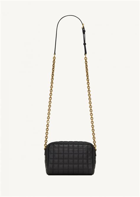 SAINT LAURENT Lambskin Quilted Mini Square Crossbody